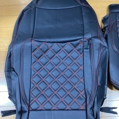 
軽トラ スーパーキャリー　レザーシートカバー　赤ステッチの画像