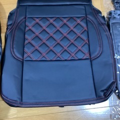 
軽トラ スーパーキャリー　レザーシートカバー　赤ステッチの画像