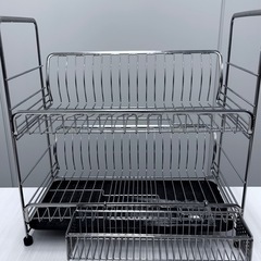 水切りラック　ステンレス製の画像