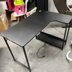 ODK L字型パソコンデスク 130×80×74