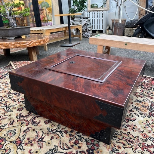 駿河民芸 囲炉裏 民芸家具 火鉢 インテリア 座卓 テーブル