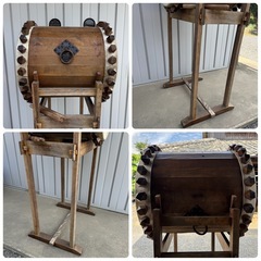 太鼓 太鼓台セット 和太鼓　やぐら台 バチ付き タイコ　の画像