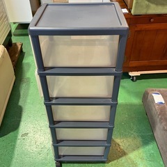 収納棚　プラスチック　衣装ケース　書類ケース　収納家具　五段　5段　キャスター付き【高108.5横34.4奥41.2】の画像