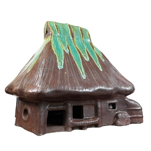 ◯信楽焼 茅葺き 古民家 置物 庭園 萱葺 陶器 陶磁器 焼物 日本家屋 屋外 飾り 坪庭 盆栽 盆景 ガーデニング■ジモティ姫路