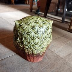 ふくろうの置物 オブジェ フクロウ 梟 陶器製　/TJ-2482 2F南の画像