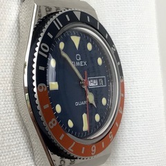 【新品未使用】腕時計 TIMEX Q ブルー×オレンジ TW2U6110の画像