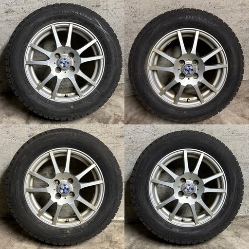 A-22 G-Machアルミ ホイール タイヤ 中古 DUNLOP WINTER MAXX WM01 185/65R15