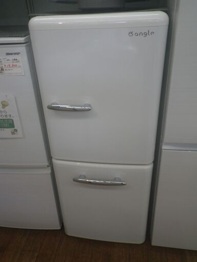 e angle 冷蔵庫 149L 2021年製 ANG-RE151-A1 e angle 【右開き】149L 2ドア レトロインバータ—冷蔵庫