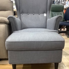 1人掛けソファー　IKEA   オットマン付き　STRANDMON   グレー　入荷致しました！の画像