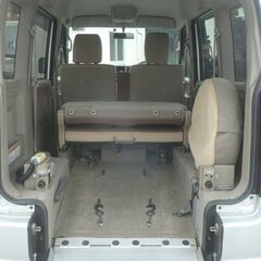 H.25(2013)年 スズキ エブリイワゴン 福祉車両 シルバー 　オートマ　車イス用スロープ付き　電動ウィンチ　ETC　ナビ　バックカメラ　AC　パワステ　パワーウィンドウ　集中ドアロック　ABS　エアバック　ワンセグTV　社外13incAW　電動格納ミラー　車検8年5月　17245の画像