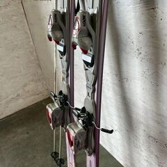スキーセット 148cm 24cm スキー板 ビンディング ストック付 ハート DIVA ウィンタースポーツ スノースポーツ 現状品 スポーツ用品 Y1779の画像