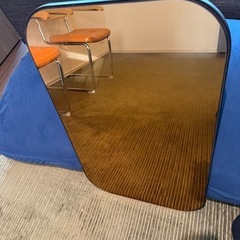 【ZARA HOME／ザラホーム】スタイリッシュなミラー（ブラウンガラス）の画像