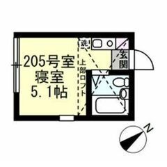 💙フリーレント1ヶ月☆敷礼０☆｟1R｠横須賀市☆２面採光！最上階！ＩＴ重説対応物件！閑静な住宅街！ペット飼育可能(猫1匹まで)！便利なロフト付き！インターネット無料！コンビニ徒歩圏内！💙≪205≫ - 不動産