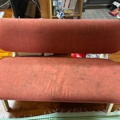 カリモク60】Kチェア 2シーター 岡山セルビッチデニム リメイク