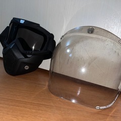 美品 ジェットヘルメット インカム付き おまけ付き の画像