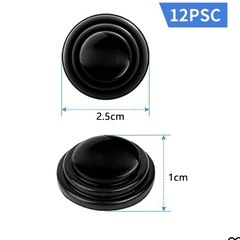 車のドアクッション 【12個セット】 ドア遮音ショックアブソーバー ドアクッション 防水 錆防止 車ドア閉める騒音対策 クッションゴム 車 衝突防止 静音 汎用 黒高品質PVC製のドアクッションの画像