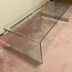 ◎大きなガラステーブル脚もガラス全部ガラス◎の画像