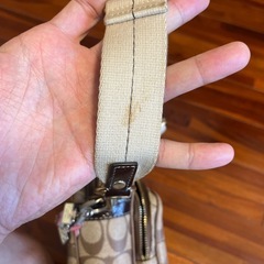 COACH　コーチ　ショルダーバッグ　ブラウン　ストライプ　鞄の画像