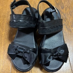 しまむら　青木美沙子　サンダル　ブラック　Mサイズ