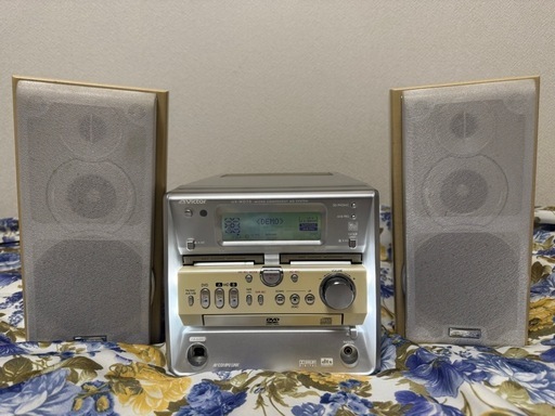 【リモコン・説明書付き】Victor コンポ(MD、CD、カセット) ビクターカセットMD CDコンポ、リモコン説明書あり、