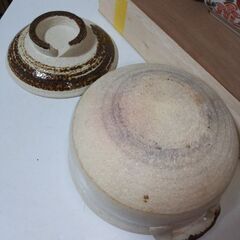 新品未使用　土鍋　四日市萬宝窯と京都たち吉　創作陶器　赤絵花鳥　小鉢５客の画像
