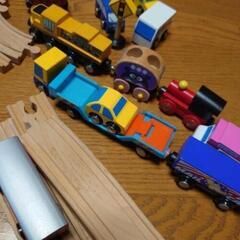 イマジナリウム　あんぱんまん　木製　レール　汽車　おもちゃの画像