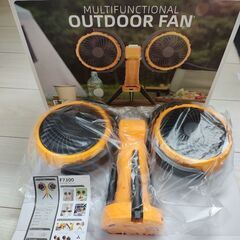 🔶新品🔶 キャンプ 扇風機 アウトドア ライト付き 充電式の画像