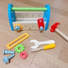 （お取引中） Hape カーペンターツールボックス  工具おもちゃの画像
