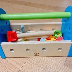 （お取引中） Hape カーペンターツールボックス  工具おもちゃの画像