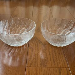 《直径18cm》ガラス製のうつわ_JJ【2個】の画像