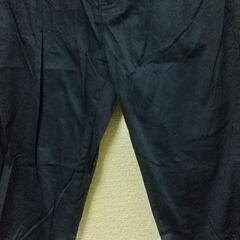 GLASIA(グラシア)ギャザー裾 クロプトパンツ ネイビー Sサイズの画像