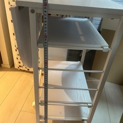 キッチンワゴン　テーブル　ホワイト　白の画像