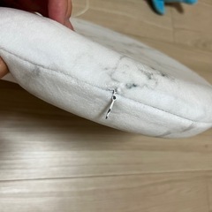 大理石風 円形クッション 2個セットの画像