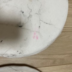 大理石風 円形クッション 2個セットの画像