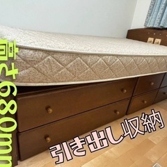 引き出し収納付き ベッドの画像