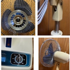 昭和レトロ サンヨー 扇風機 EF-6PN型 青 3枚羽 SANYO 三洋電気