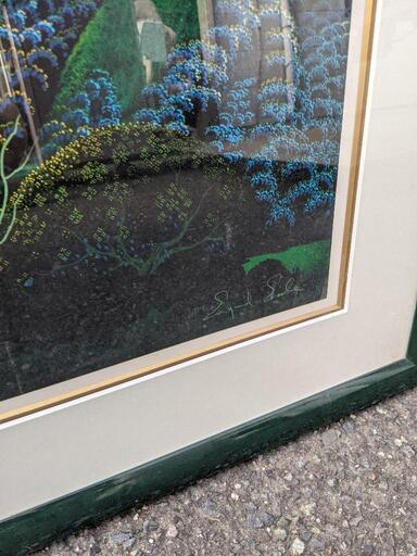 アイベン・ロール Eyvind Earle シルクスクリーン ガードナーズランチ直筆サイン 大判 　　