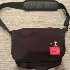 Manhattan Portage×Peanuts 黒ショルダーバッグ