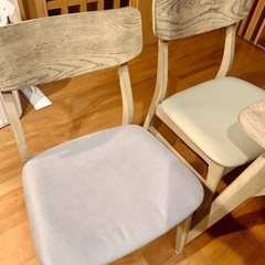 新品　16万→12万　ビンテージ調　スモークな木目のダイニングセットの画像