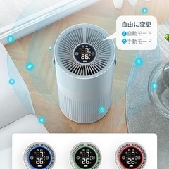 ✨新品✨【脱臭強化&暑さ梅雨対策】空気清浄機 除菌 マイナスイオン 静音 軽量 省エネ ウイルス対策 花粉症対策 卓上 コンパクトの画像