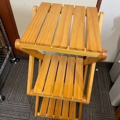 木製3段ラック 折りたたみ式の画像
