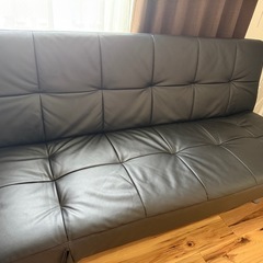 ヤマダオリジナル ソファベッド「YSB160001BK」合皮