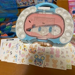 アクアビーズアート　スーパーマーブルアートペンDX➕キラキラビーズマスコットセットの画像