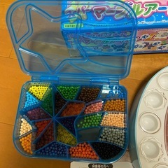 アクアビーズアート　スーパーマーブルアートペンDX➕キラキラビーズマスコットセットの画像