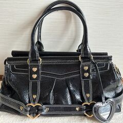 【中古】サマンサタバサ フェイク エナメル ショルダー バッグ