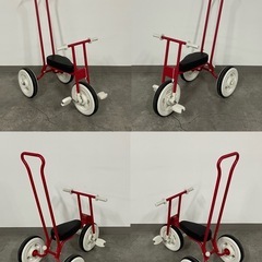 SNT692 舵取り付き三輪車 赤 かじとり 子供 乗用玩具 の画像
