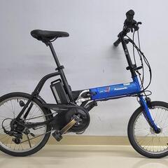 パナソニック♪オフタイム♪折り畳み電動自転車♪7速♪きれいなブルー