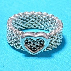 希少【極美品】9号 Tiffany ティファニー サマセット メッシュ リング SVの画像