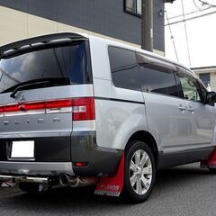 車検満タン デリカD5 クリーンディーゼルターボ ナビ フルセグTV Bluetooth フリップダウンモニター バックモニター フロントモニター 両側パワスラ スマートキー シートヒーター クルコン HIDライト LEDフォグ ETCの画像