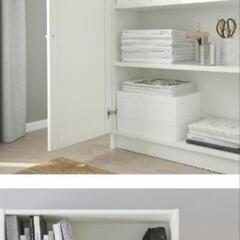 IKEA　BILLY ビリー
本棚 扉付き, ホワイト, 80x30x202 cmの画像
